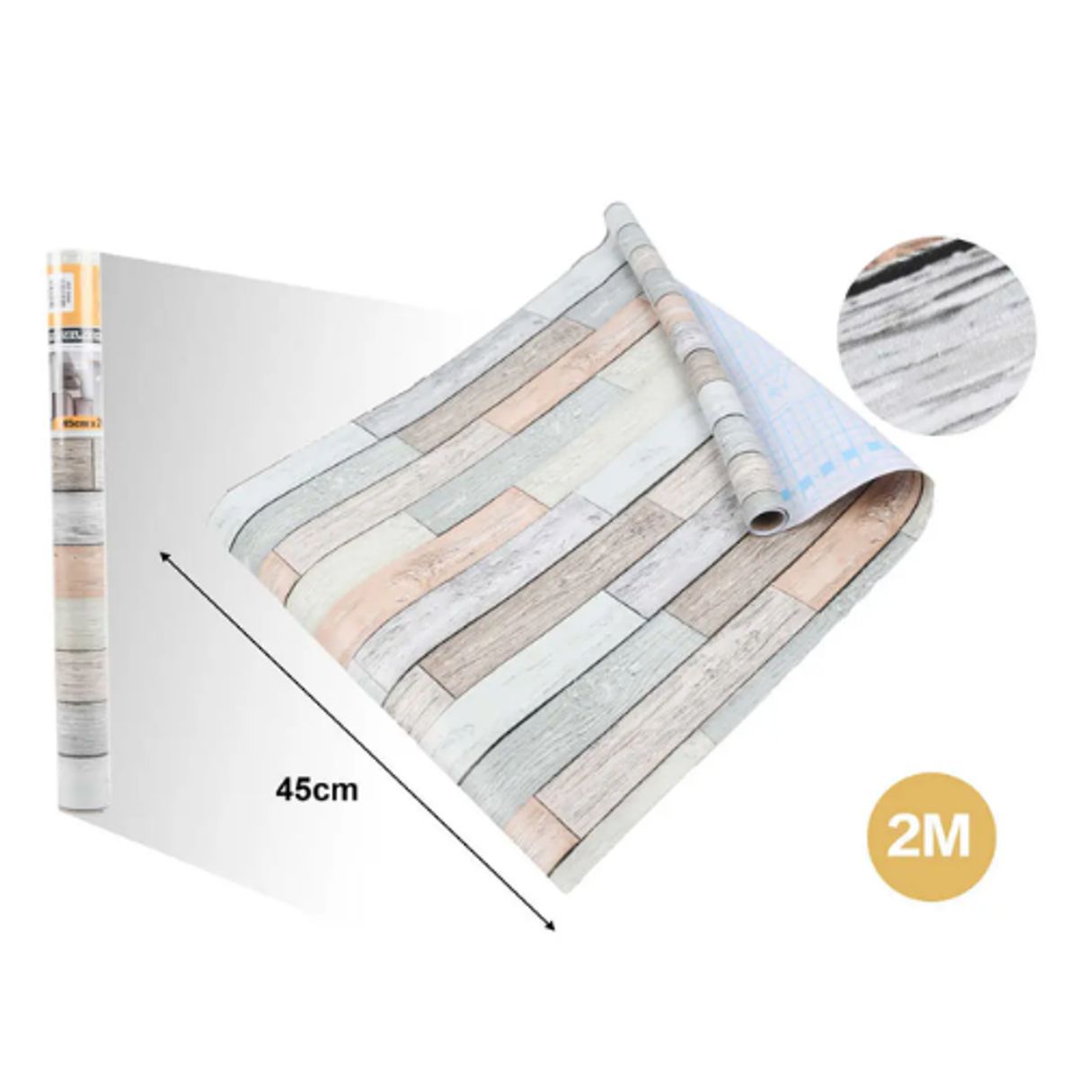 GENERICO - Papel Adhesivo DECOMURAL 2mx45cm - Ideal Cocina y Baño