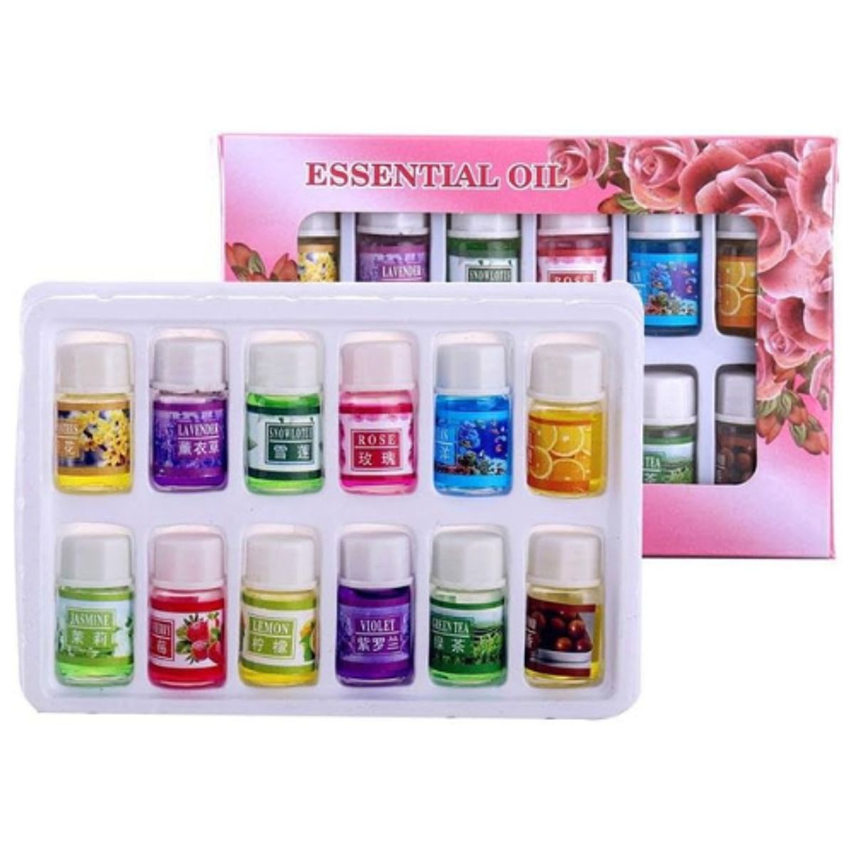 GENERICO - Set 12 Aceites Esenciales Aromaterapia