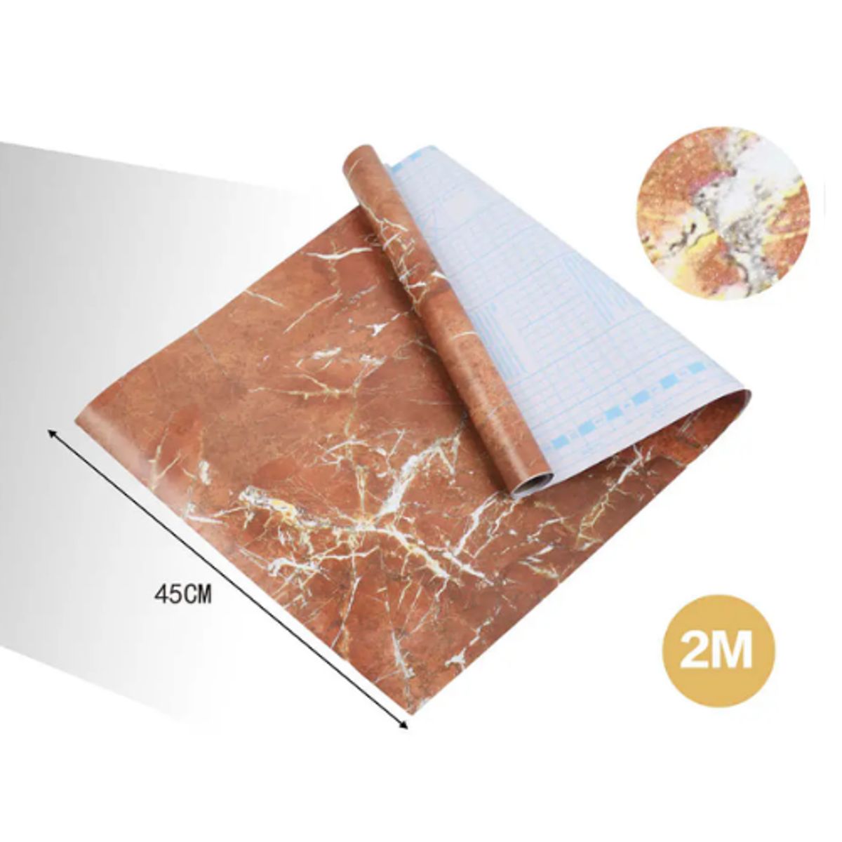 GENERICO - Papel Adhesivo DECOMURAL 2mx45cm - Ideal Cocina y Baño