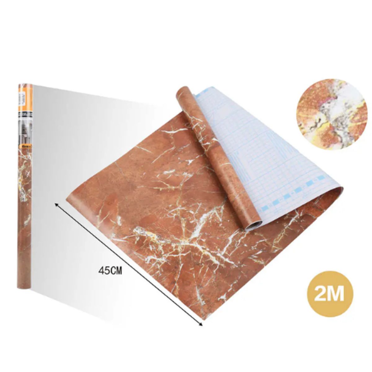 GENERICO - Papel Adhesivo DECOMURAL 2mx45cm - Ideal Cocina y Baño
