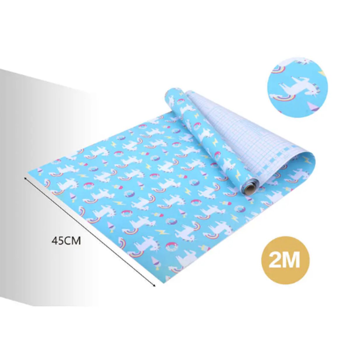 GENERICO - Papel Adhesivo DECOMURAL 2mx45cm - Ideal Cocina y Baño