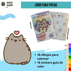 GENERICO - Libro para pintar Pusheen con stickers