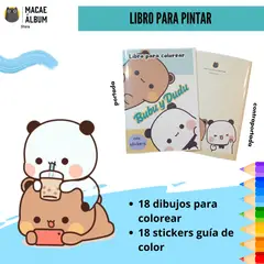 GENERICO - Libro para pintar Bubu y Dudu con stickers