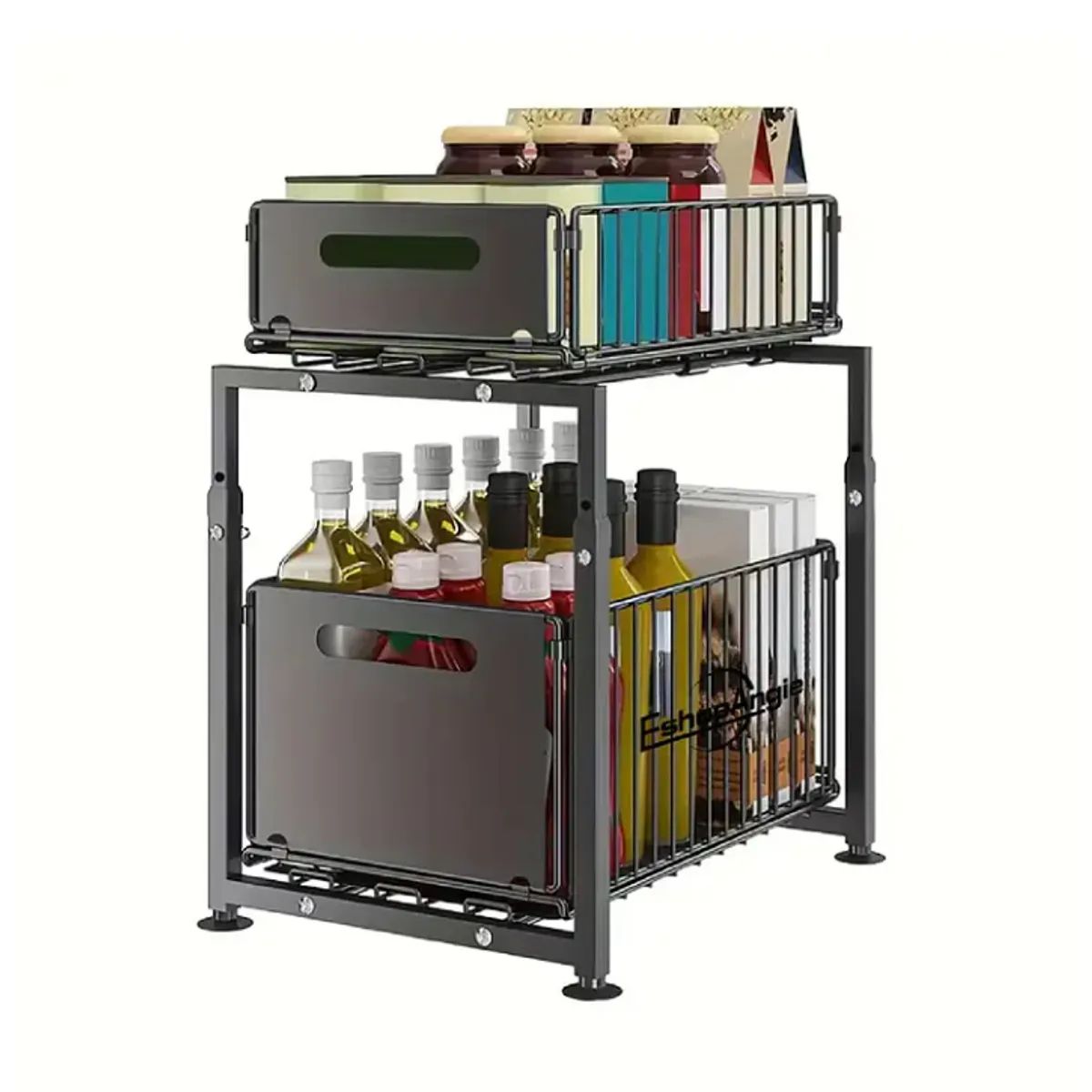 GENERICO - Estante Organizador Multiuso Deslizante Cocina Baño 2 Piso