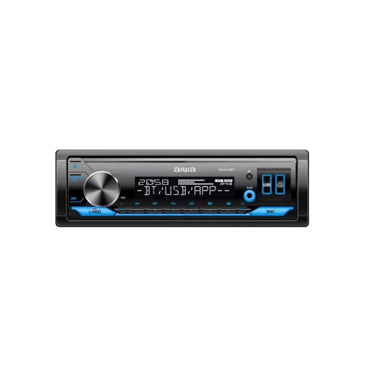 AIWA - Radio 1 Din Bluetooth USB AUX FM AM Control Aw5444bt Aiwa