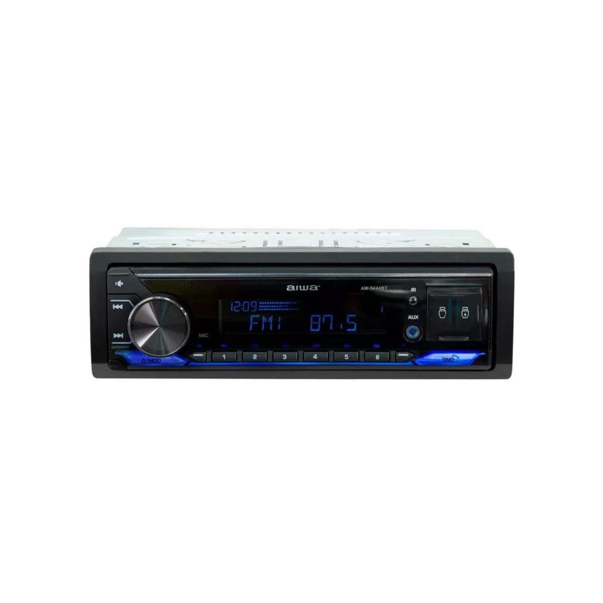 AIWA - Radio 1 Din Bluetooth USB AUX FM AM Control Aw5444bt Aiwa