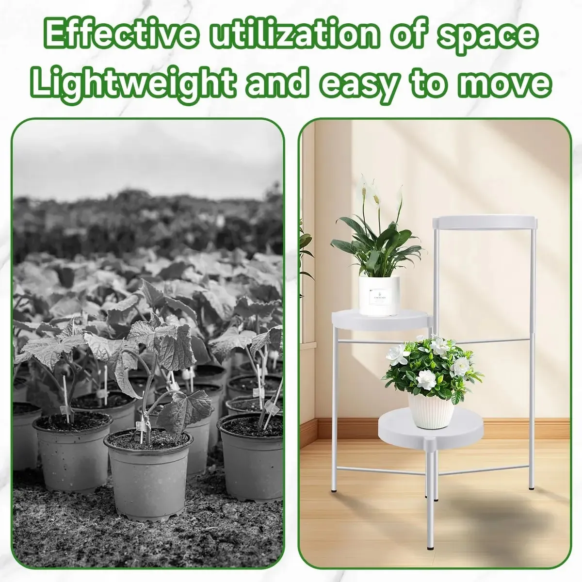 GENERICO - Pedestal Para 3 Plantas / Porta Maceteros Metalico Labg