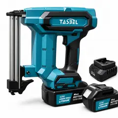 TASBEL - Pistola De Clavos Inalámbrica 220v Engrapadora electrica portatil 2 Baterías