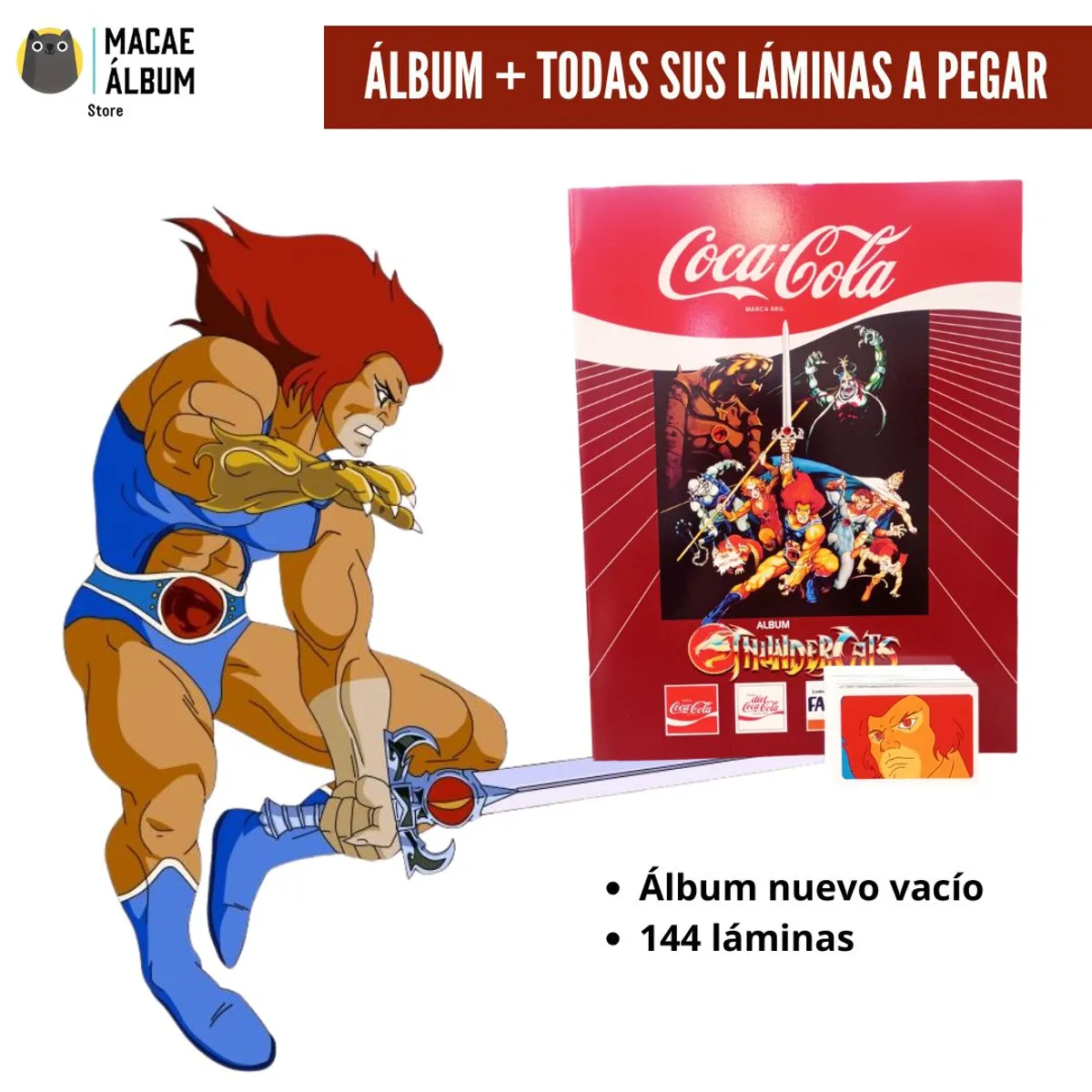 GENERICO - Álbum Thundercats (rmst 86´-cocacola)  + Todas Sus Láminas A Pegar