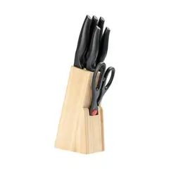 BRINOX - Set 5 Cuchillos De Acero Inoxidable Con Taco Cross
