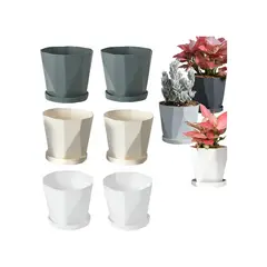 GENERICO - 6 Pcs Moldes De Macetas De Plastico Con Jardinera Labg