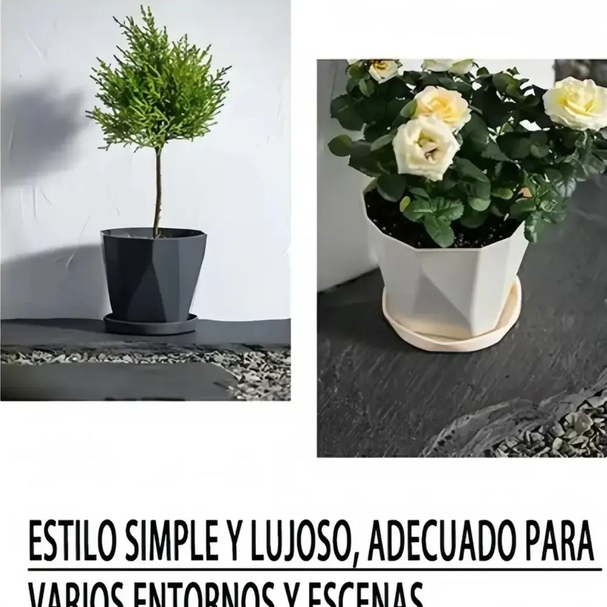 GENERICO - 6 Pcs Moldes De Macetas De Plastico Con Jardinera Labg
