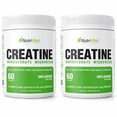 NUTRIVITAL - 2 creatina monohidratada 300g 120 porciones