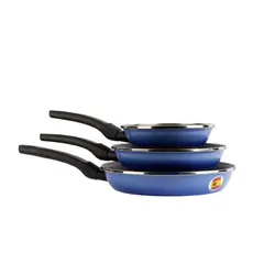 VITREX - Set 3 Sartenes Antiadherentes 18 22 26cm Etai Blue