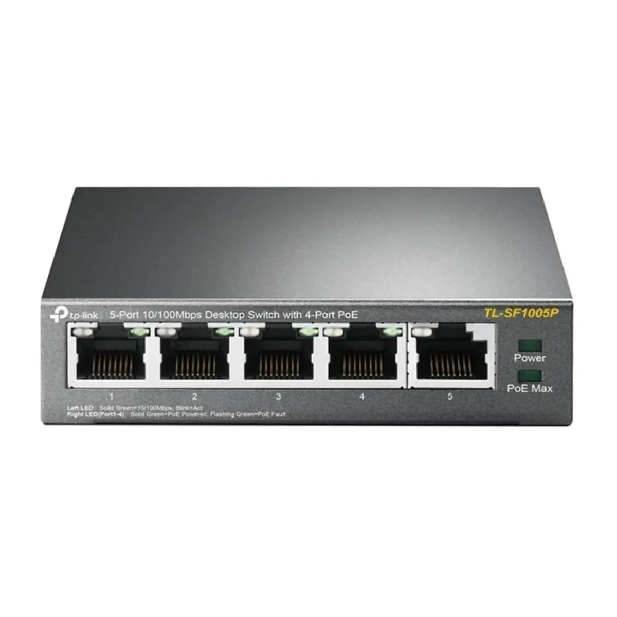 TP LINK - Switch de Sobremesa de 5 Puertos Gigabit con 4 puertos PoE
