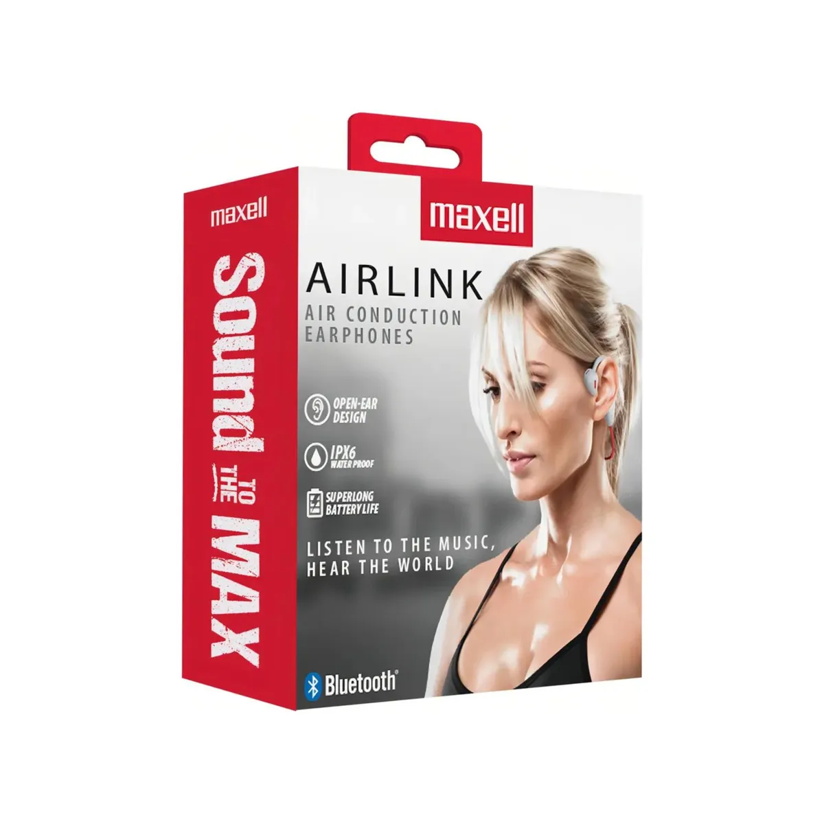 MAXELL - Audifonos Bluetooth InEar Deportivos Blanco Airlink Maxell