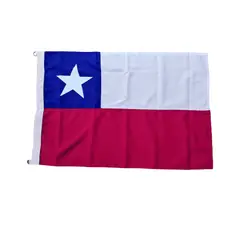 GENERICO - Bandera de Chile 60 x 90 cm. Tela Bistrech