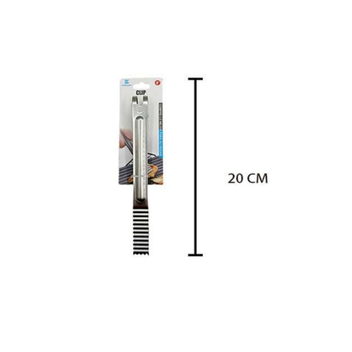 GENERICO - Pinza Clip 20cm Acero Inoxidable 12 Unid