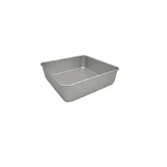 GENERICO - Molde Cuadrado Desmontable Aluminio 26x8cm 12 Unid