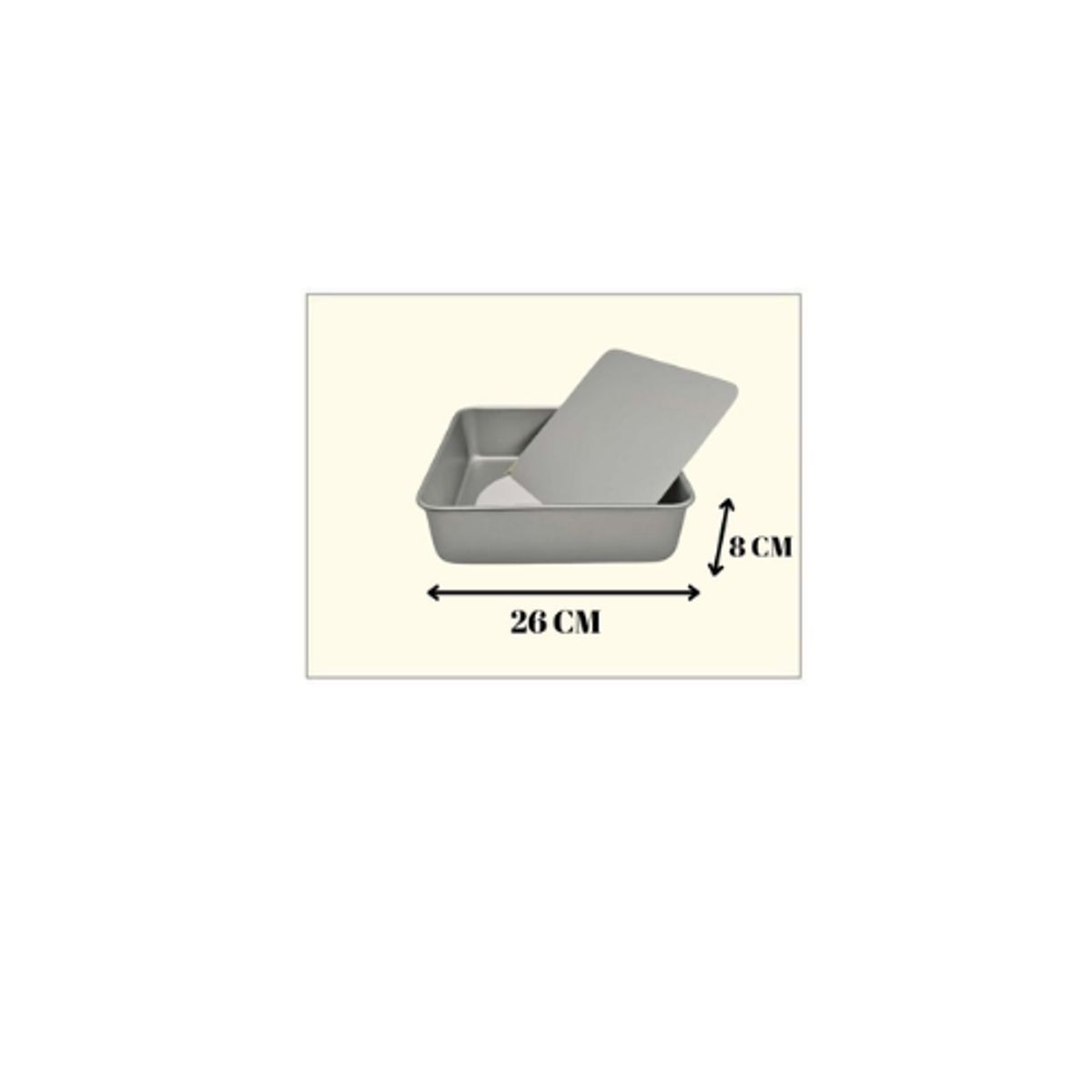 GENERICO - Molde Cuadrado Desmontable Aluminio 26x8cm 12 Unid