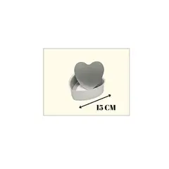 GENERICO - Molde Corazón Desmontable Aluminio 15cm 12 Unid