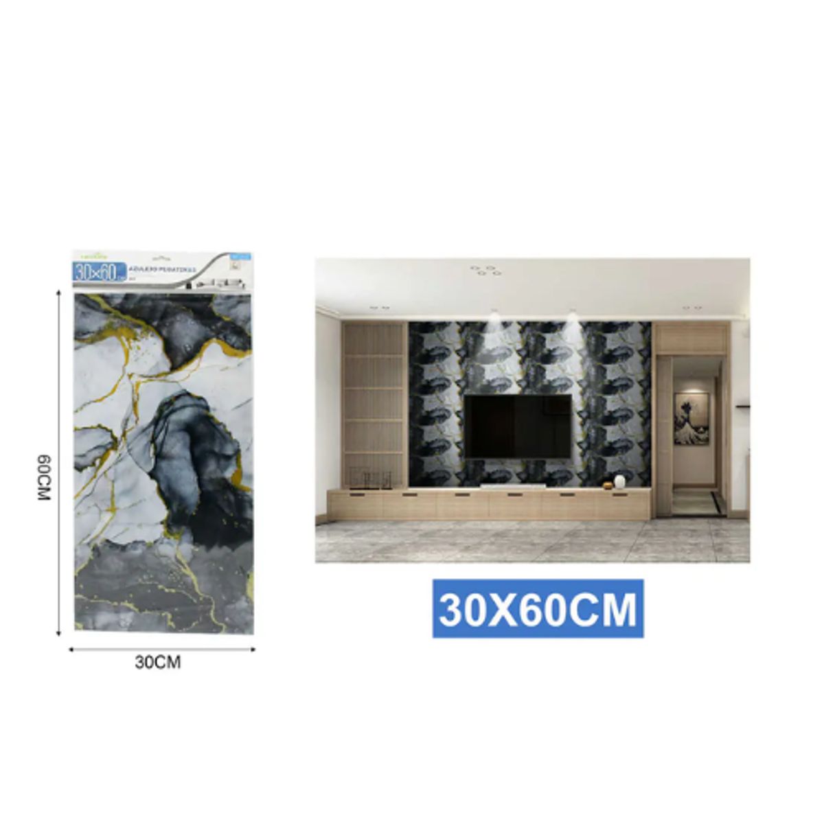Papel Adhesivo DECOMURAL 30x60cm - Ideal Cocina y Baño, marca GENERICO - Foto 2