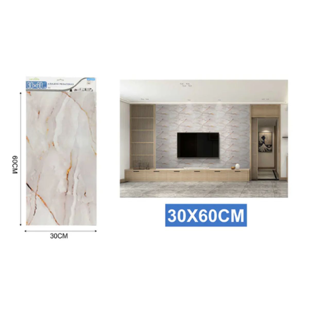Papel Adhesivo DECOMURAL 30x60cm - Ideal Cocina y Baño, marca GENERICO - Foto 2