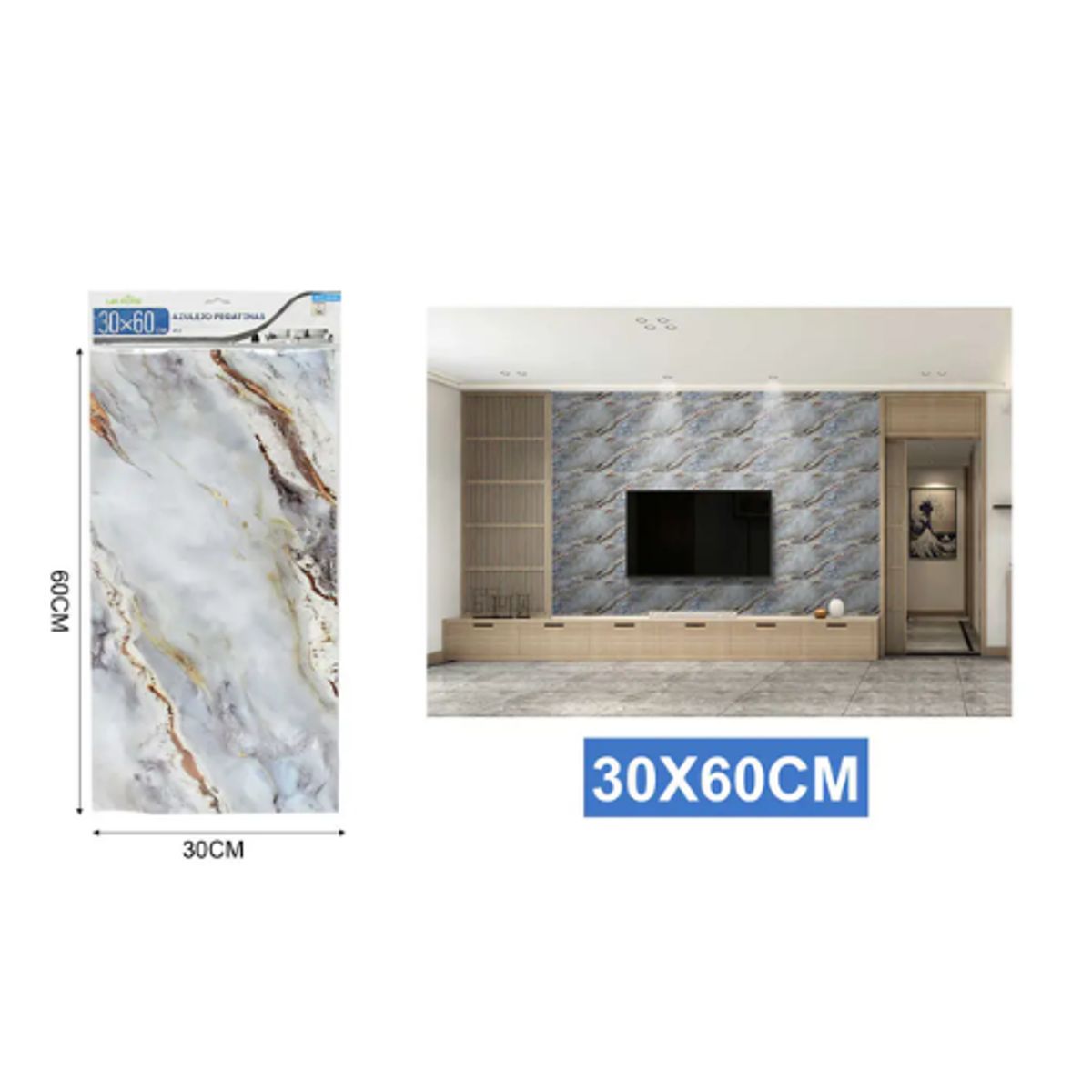Papel Adhesivo DECOMURAL 30x60cm - Ideal Cocina y Baño, marca GENERICO - Foto 2