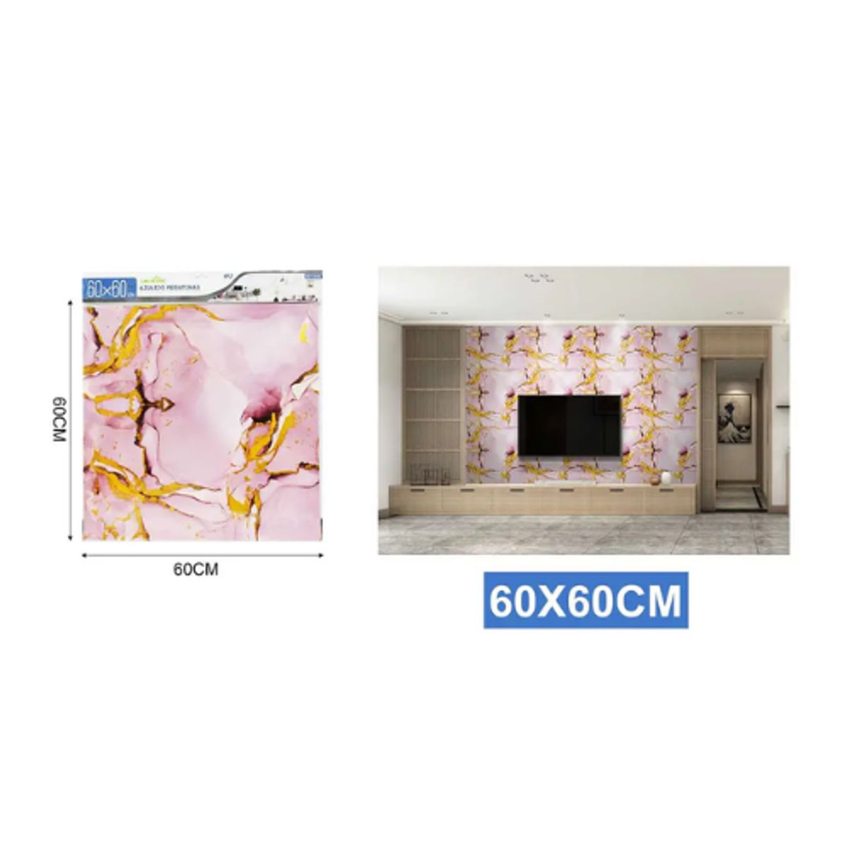 Papel Adhesivo DECOMURAL 60X60CM AZULEJO- Ideal Cocina y Baño, marca GENERICO - Foto 2