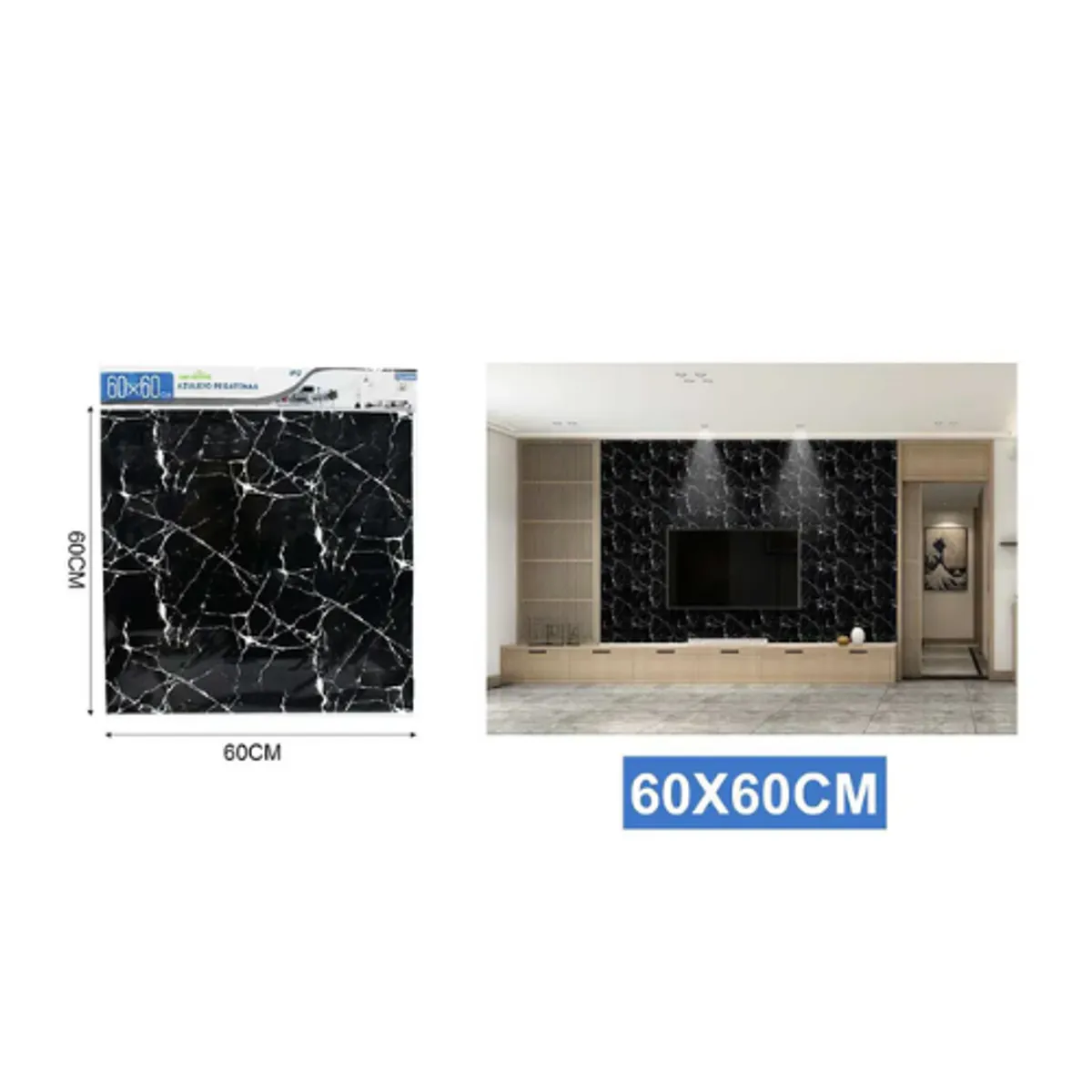 Papel Adhesivo DECOMURAL 60X60CM AZULEJO- Ideal Cocina y Baño, marca GENERICO - Foto 2
