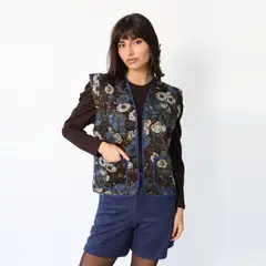 NATALIA SEGUEL - Chaquetilla Ana Café Moro Flores