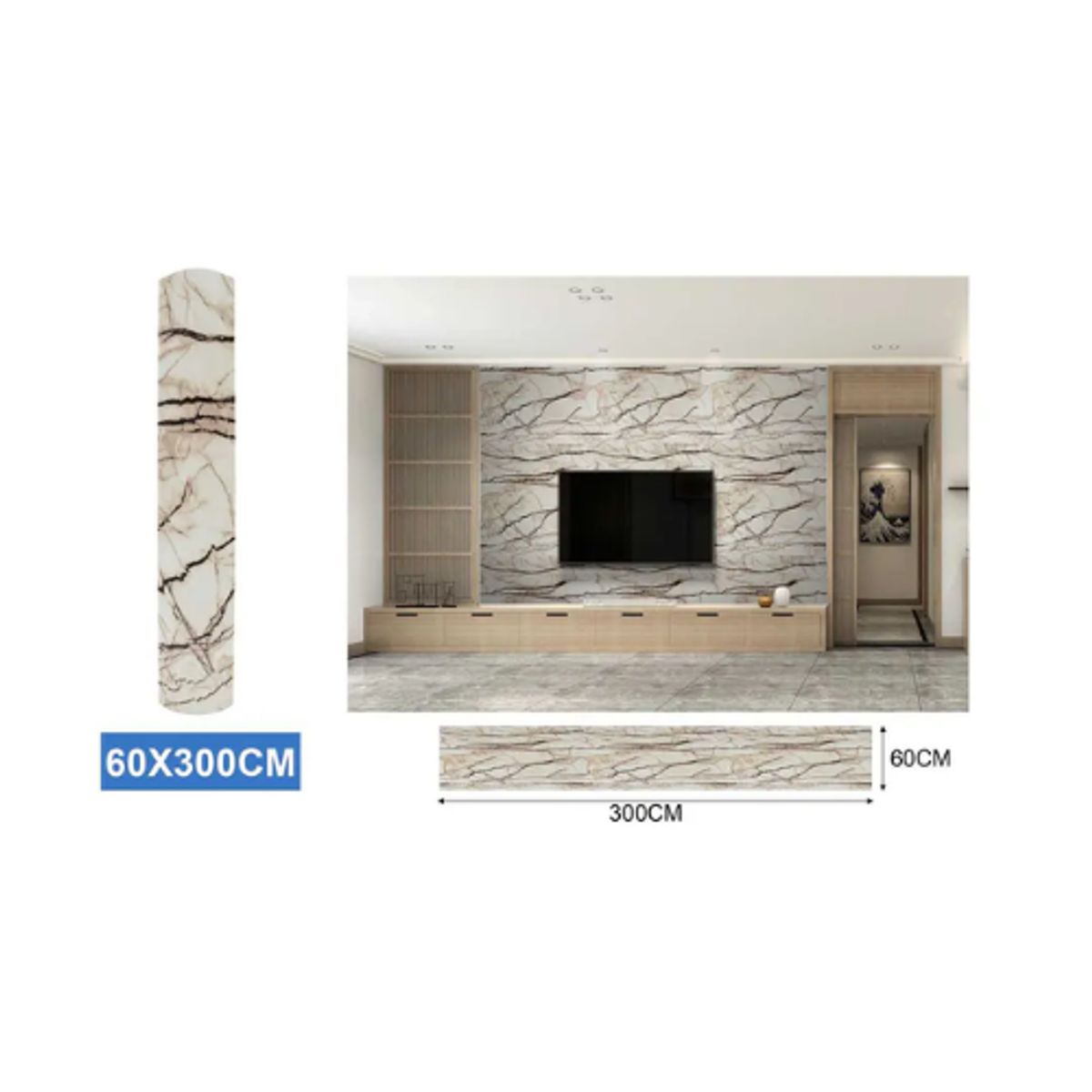 Papel Adhesivo DECOMURAL 60X300CM AZULEJO- Ideal Cocina y Baño, marca GENERICO - Foto Principal