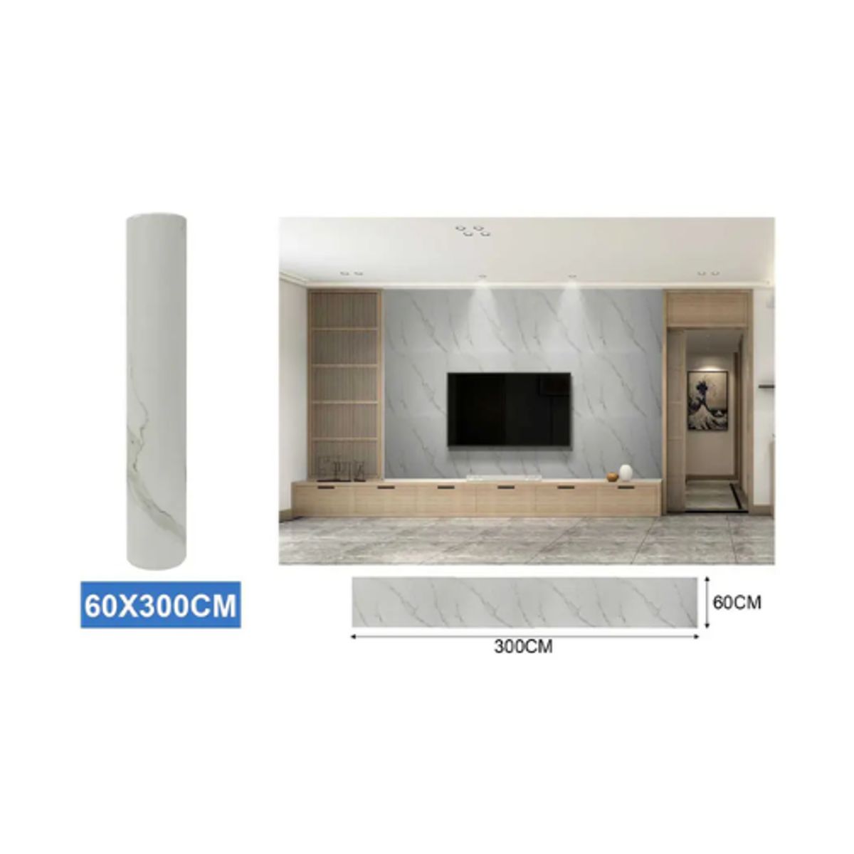 Papel Adhesivo DECOMURAL 60X300CM AZULEJO- Ideal Cocina y Baño, marca GENERICO - Foto Principal