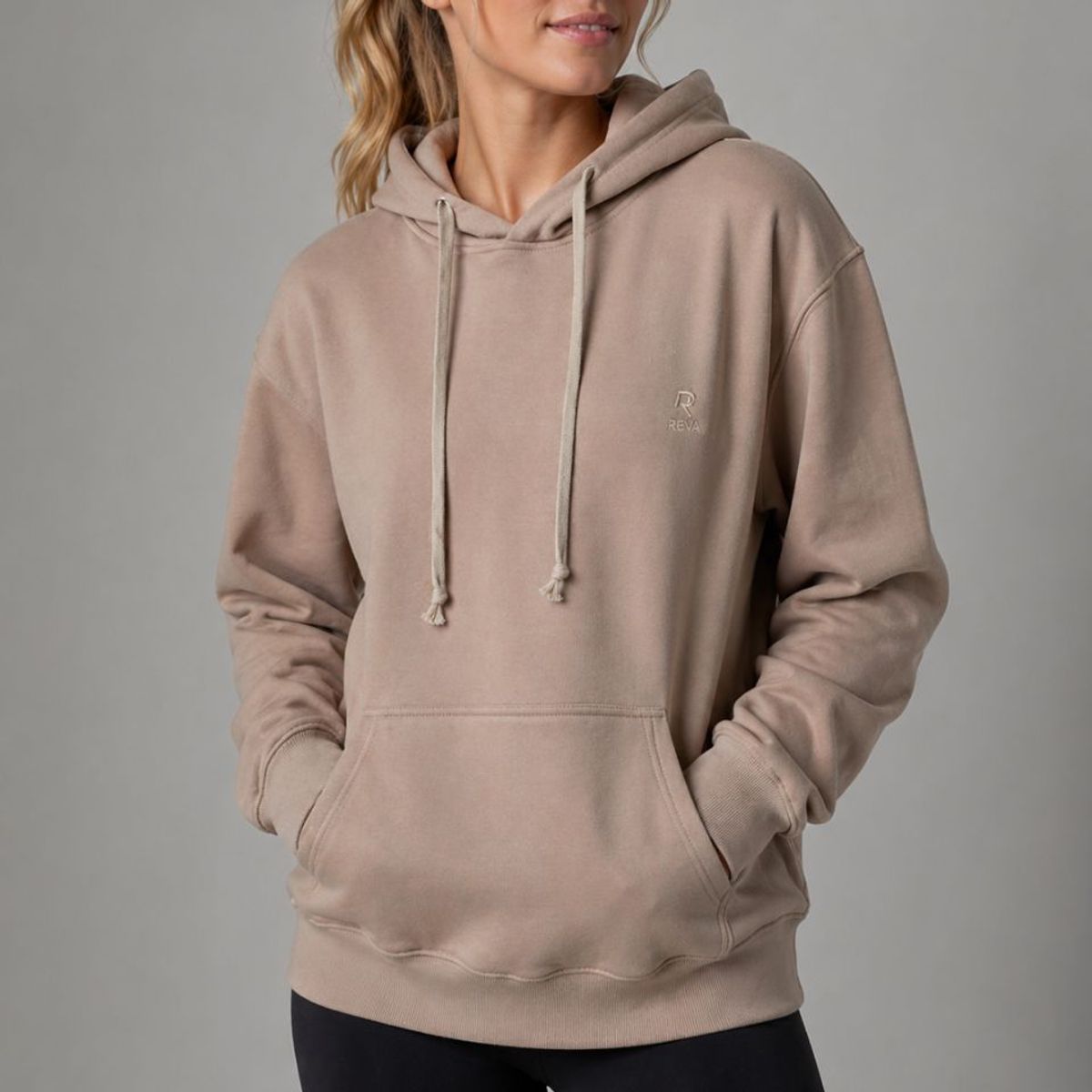 REVA R - Polerón Hoodie Mujer REVA Algodón Premium Deportivo Urbano
