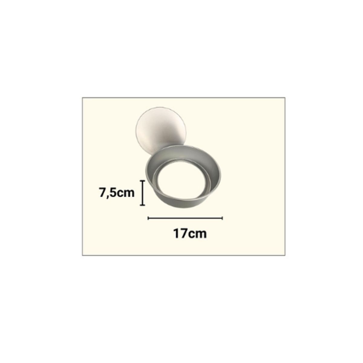 GENERICO - Molde Redondo Desmontable Aluminio 17cm 10 Unid
