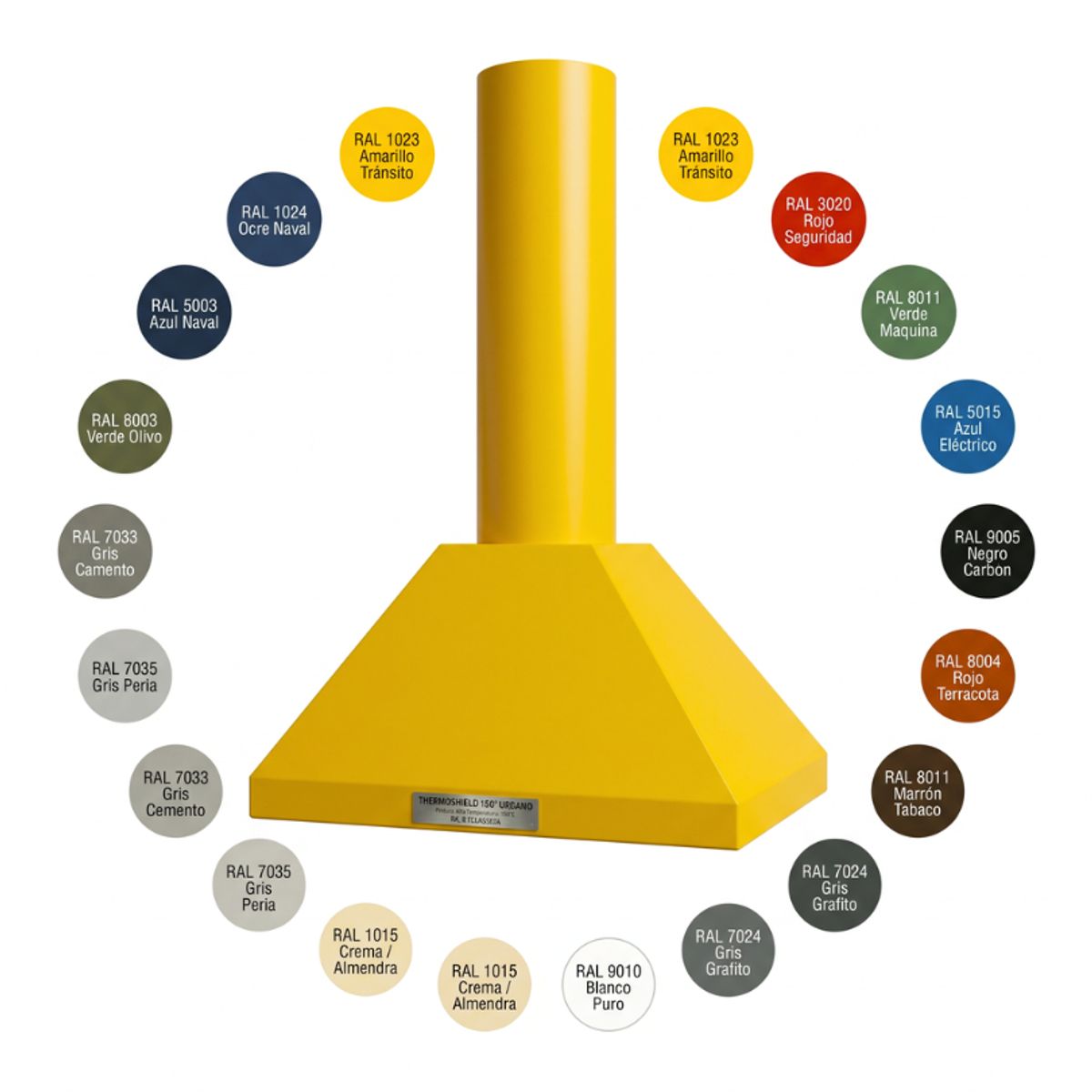 EPOXY - PINTURA ALTA TEMPERATURA - THERMOSHIELD - Tineta 4G - Amarillo Seguridad
