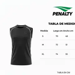 PENALTY - POLERA SPORT SMANGAS TREINO CUME NEGRO