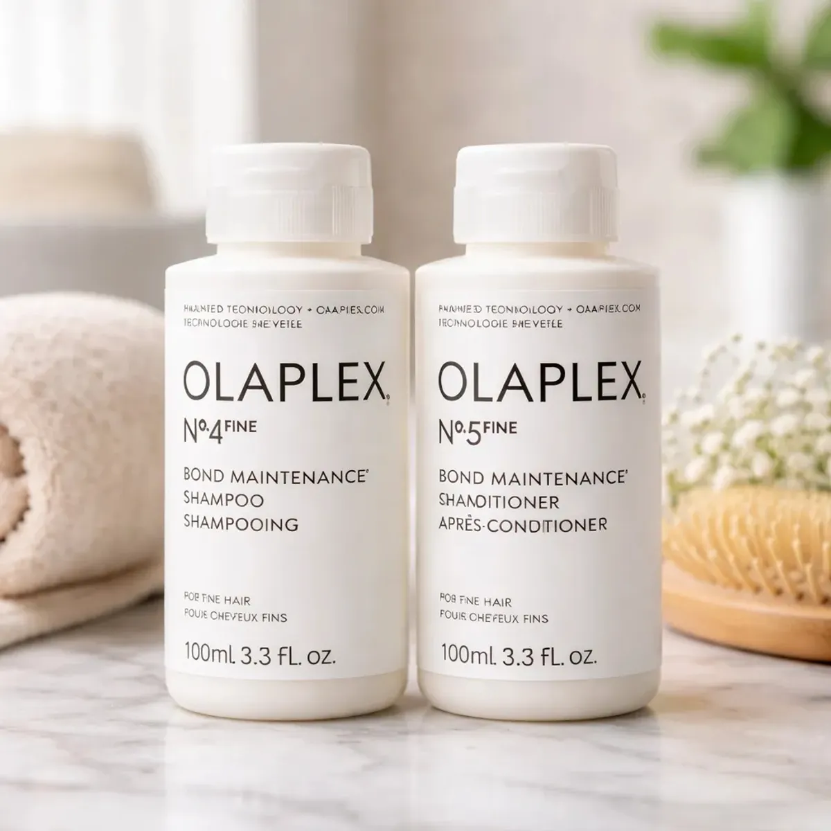 OLAPLEX - Pack Olaplex Shampoo 4 Fine 100ML + Acondicionador 5 Fine 100ML Mantenimiento