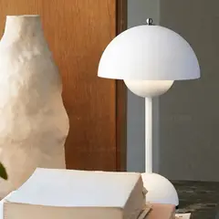 POLASUP - Lámpara de escritorio LED recargable por USB portátil y con pantalla táctil blanco negro naranja luz