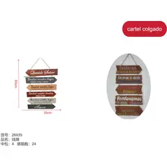 GENERICO - Letrero de madera (querido señor bendice nuestro hogar - 63cm*35cm) 26935
