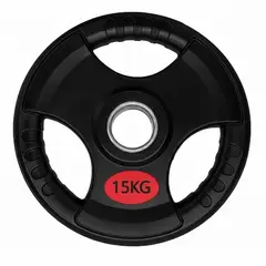 GENERICO - Disco Olimpico 15kg - Triple agarre recubrimiento Premiun ( 1 unidad )