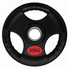 GENERICO - Disco Olimpico 20kg - Triple agarre recubrimiento Premiun ( 1 unidad )
