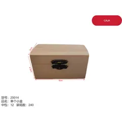 GENERICO - Caja de madera (rectangular - 1 - beige) 25014.