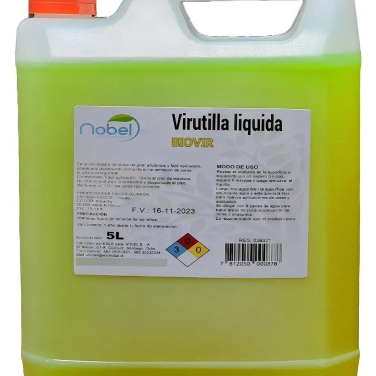 GENERICO - Virutilla Liquida Removedor De Cera para pisos 5 litros