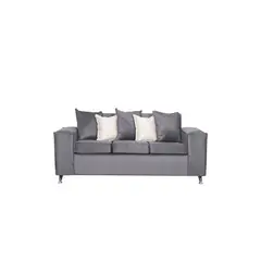 GENERICO - SOFA 3 CUERPOS GRIS FELPA