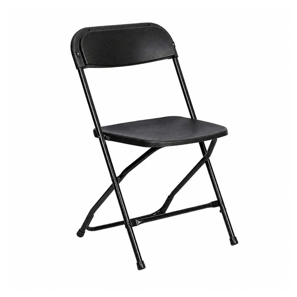 MOBOI - Silla Plegable Negra de Polipropileno y Metal Resistente