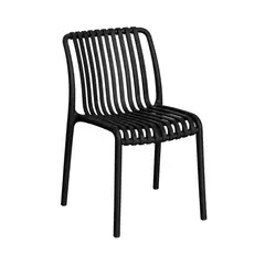 MOBOI - Silla France Negra de Polipropileno para Comedor o Terraza