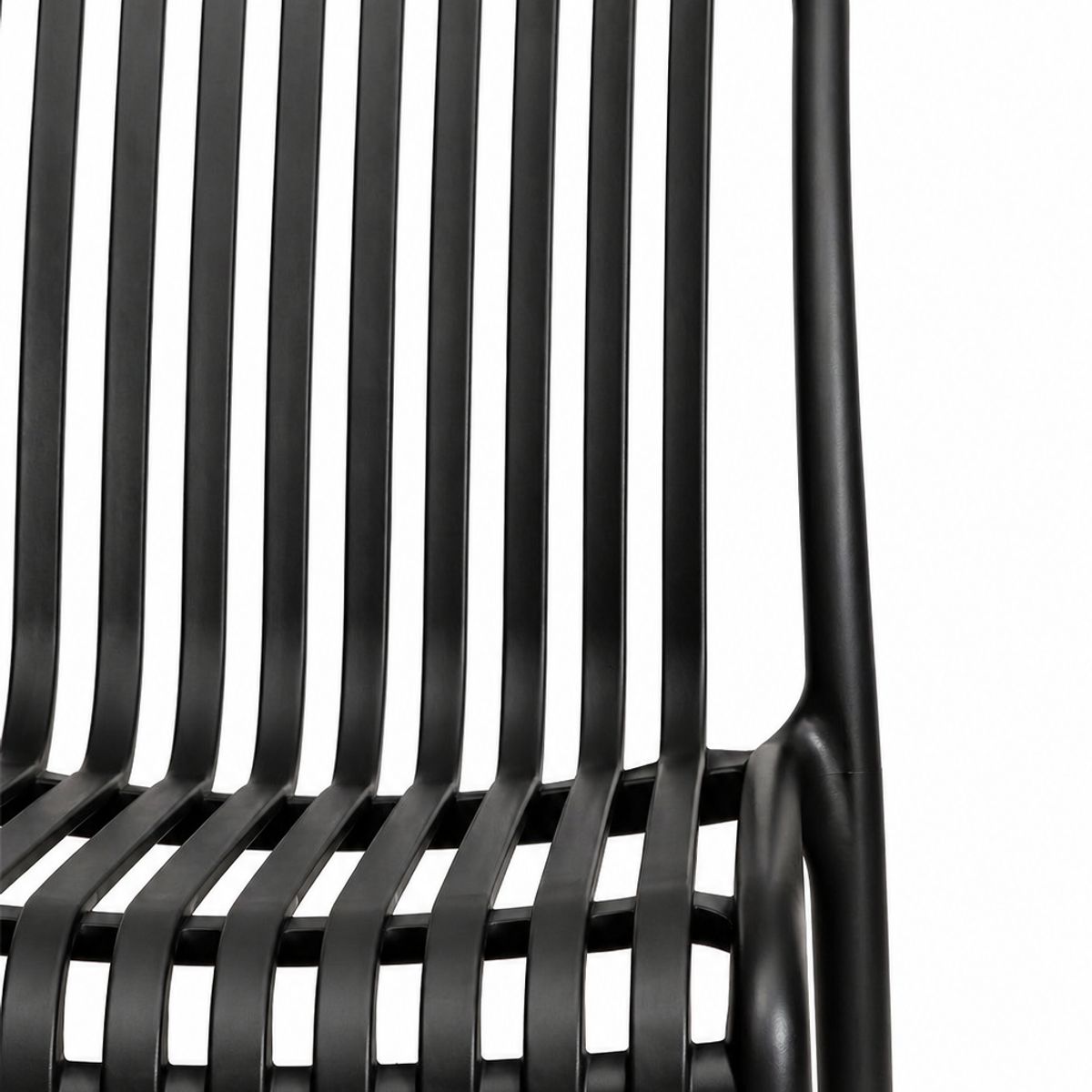 MOBOI - Silla France Negra de Polipropileno para Comedor o Terraza