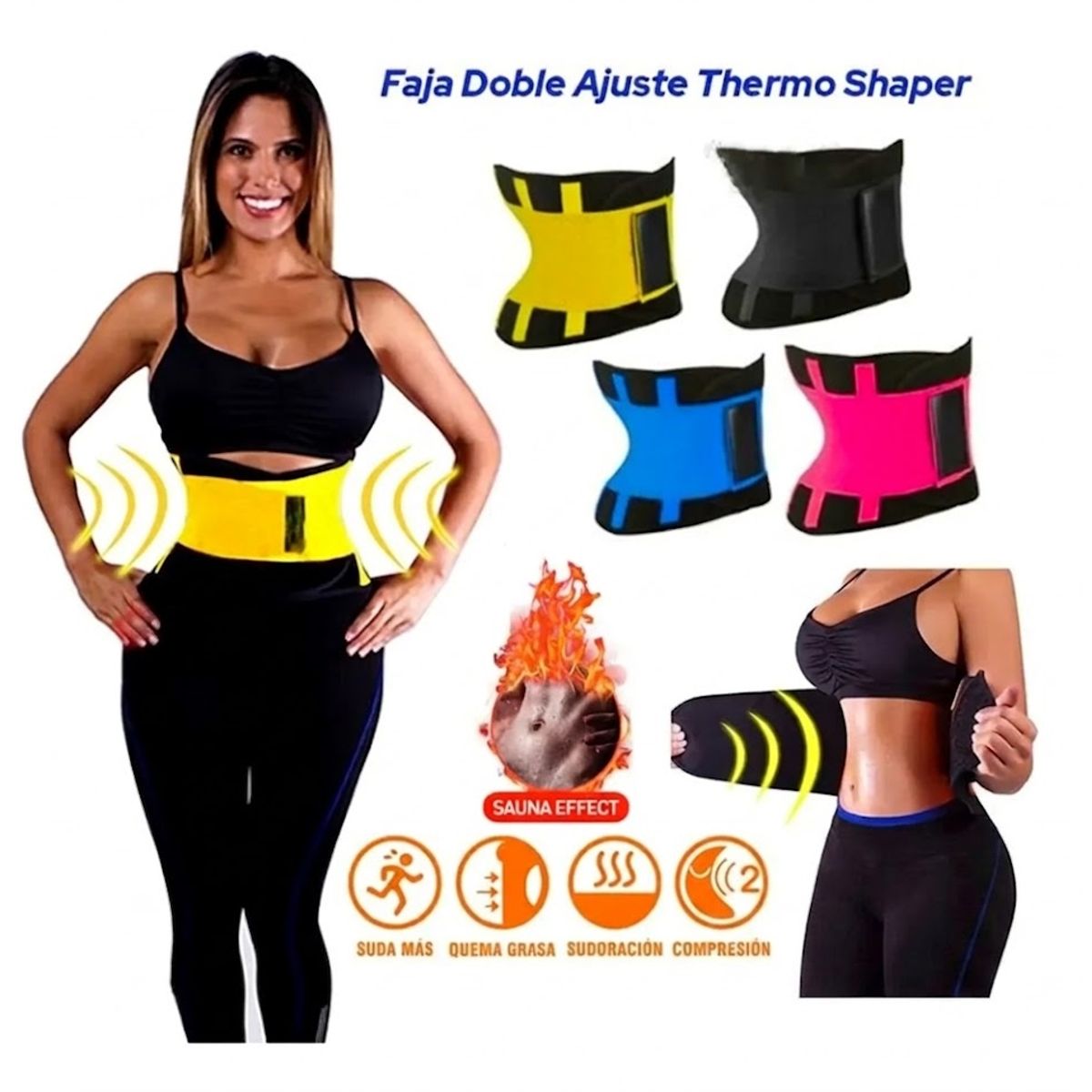 GENERICO - Fajas Reductora Cinturilla Gym, Fitness, Crossfit