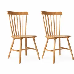 MOBOI - Pack 2 Sillas Windsor Madera Natural para Comedor